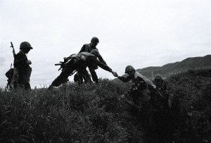 I soldati di Nagorno-Karabakh durante un'operazione militare