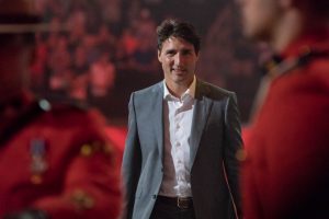 Un primo piano di Justin Trudeau