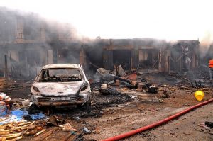 Un bombardamento di Boko Haram in Nigeria