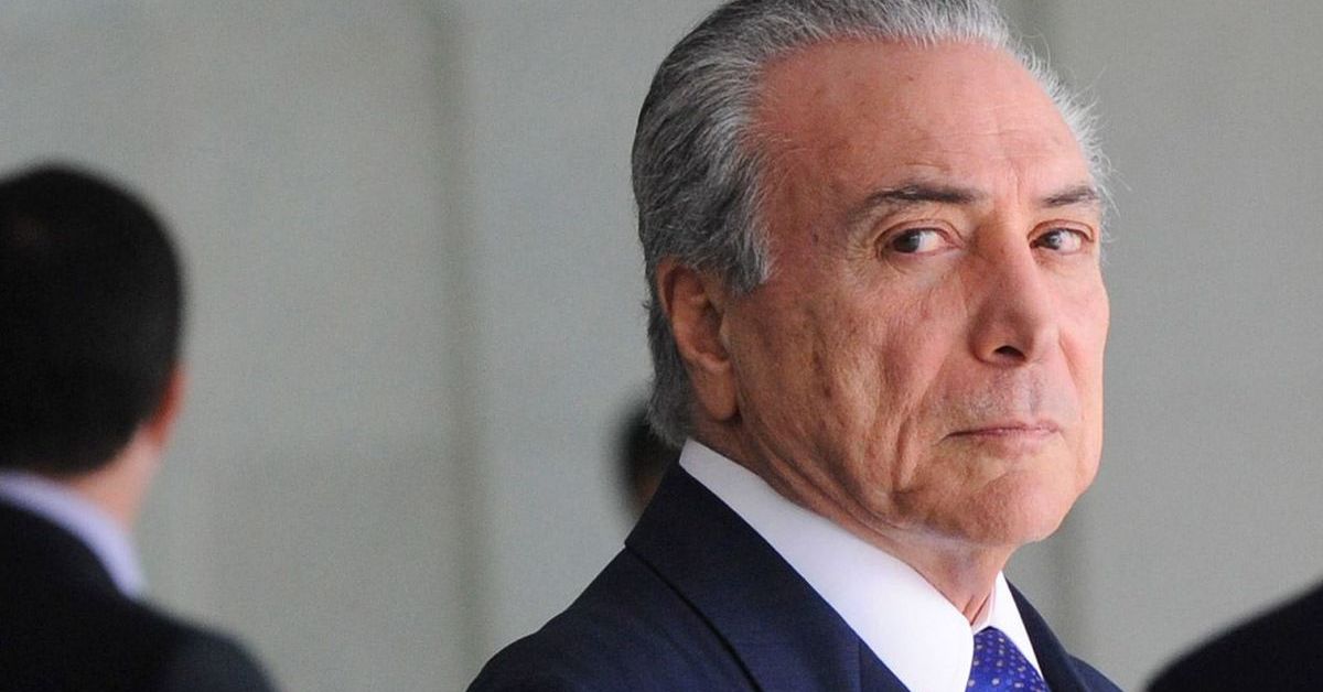 Un primo piano del presidente del Brasile Michel Temer