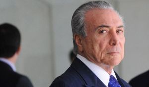 Un primo piano del presidente del Brasile Michel Temer