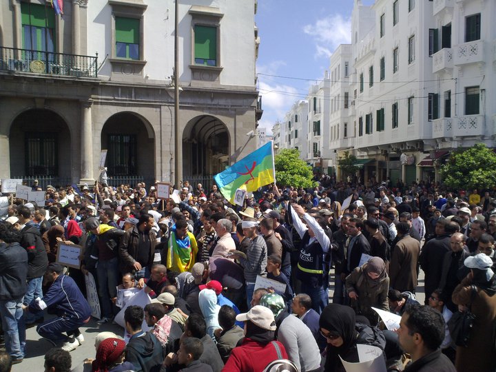Una manifestazione del movimento 20 febbraio in Marocco