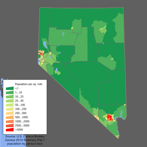 Nevada_population_map