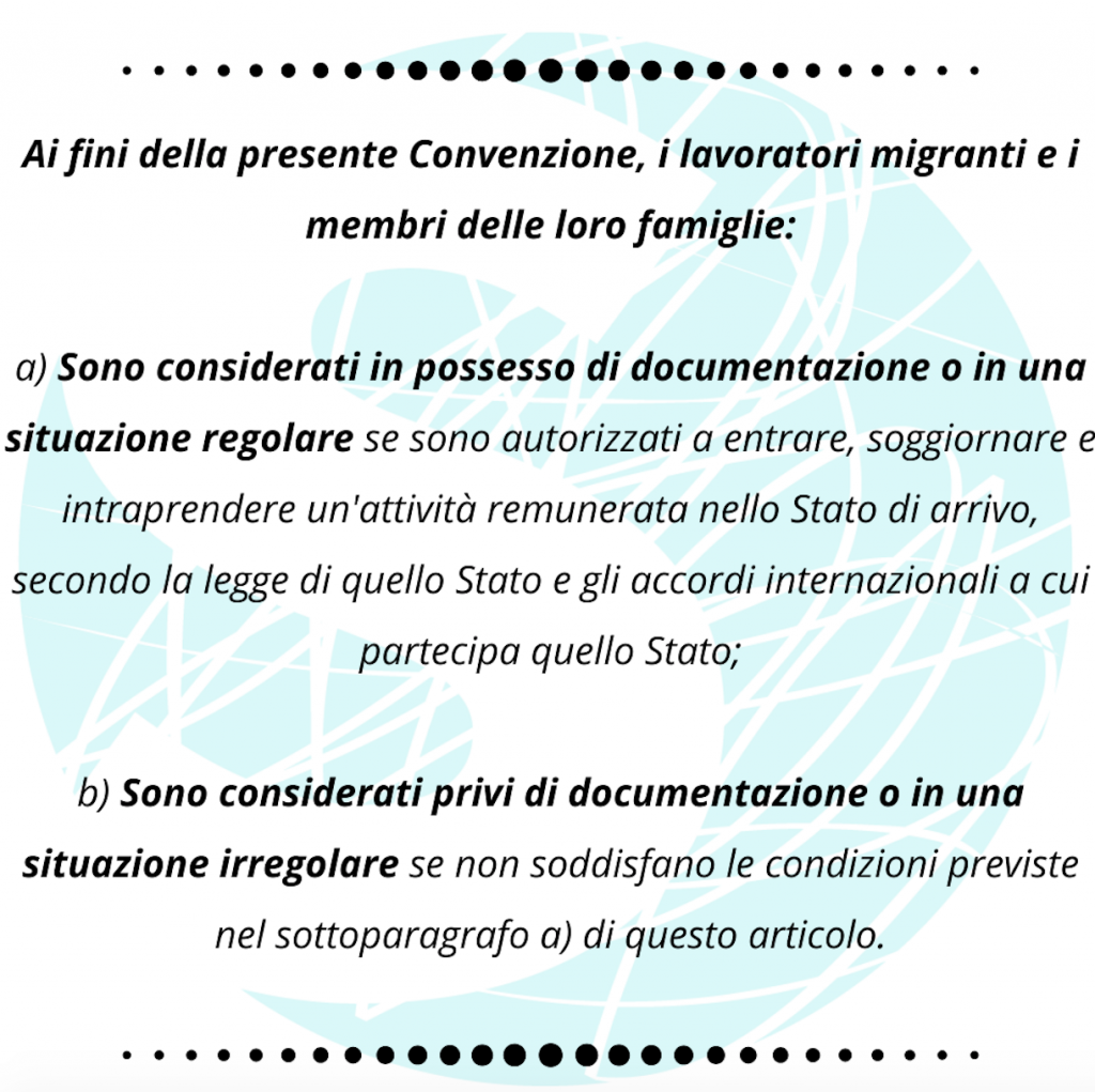 Dichiarazione diritti lavoratori migranti