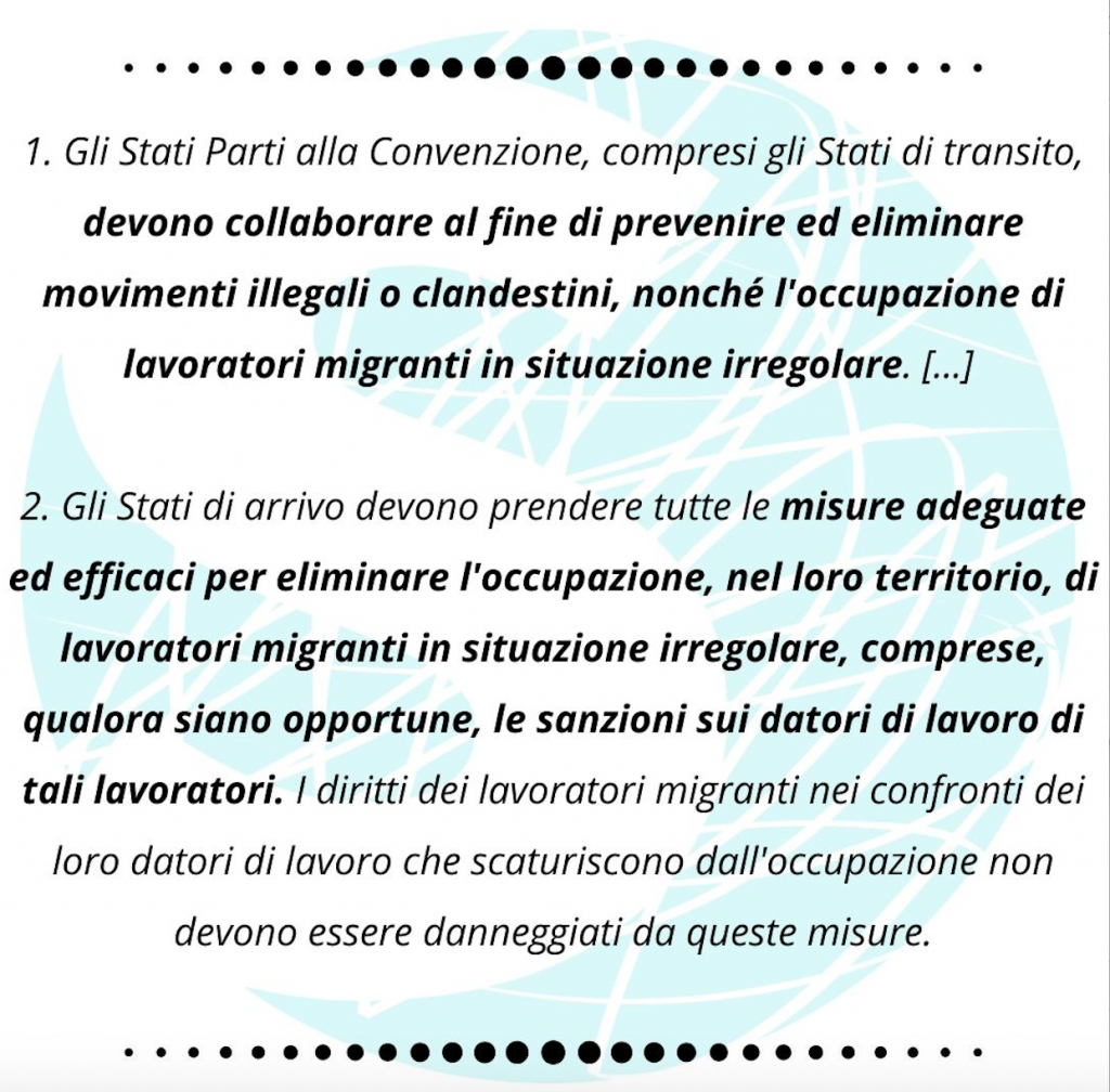 Convenzione diritti lavoratori migranti