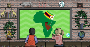 La mappa dello Zimbabwe, la cui storia si lega a Walter Kamba