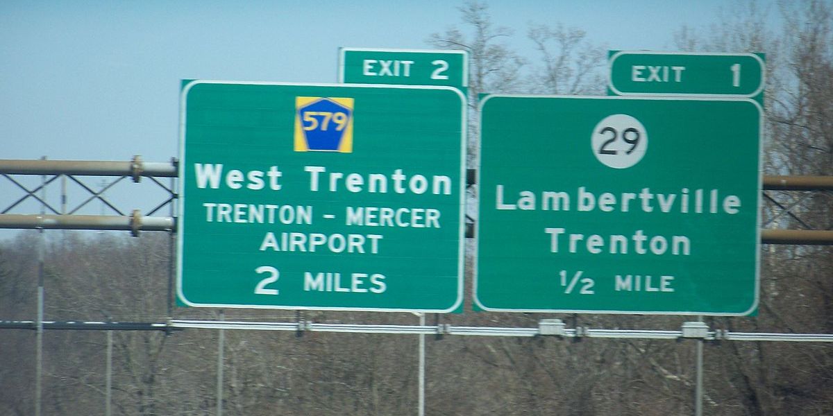 Signage for New Jersey route