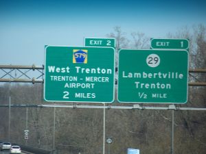 Signage for New Jersey route